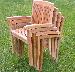 Garden Furniture and Cane Furniture - Close up photos - stacking armchairs