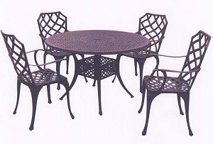 4 seater cast aluminium furniture suite 460