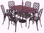 6 seater cast aluminium furniture suite 461