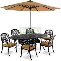 6 seater cast aluminium furniture suite 462