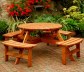 Pine round picnic bench 403